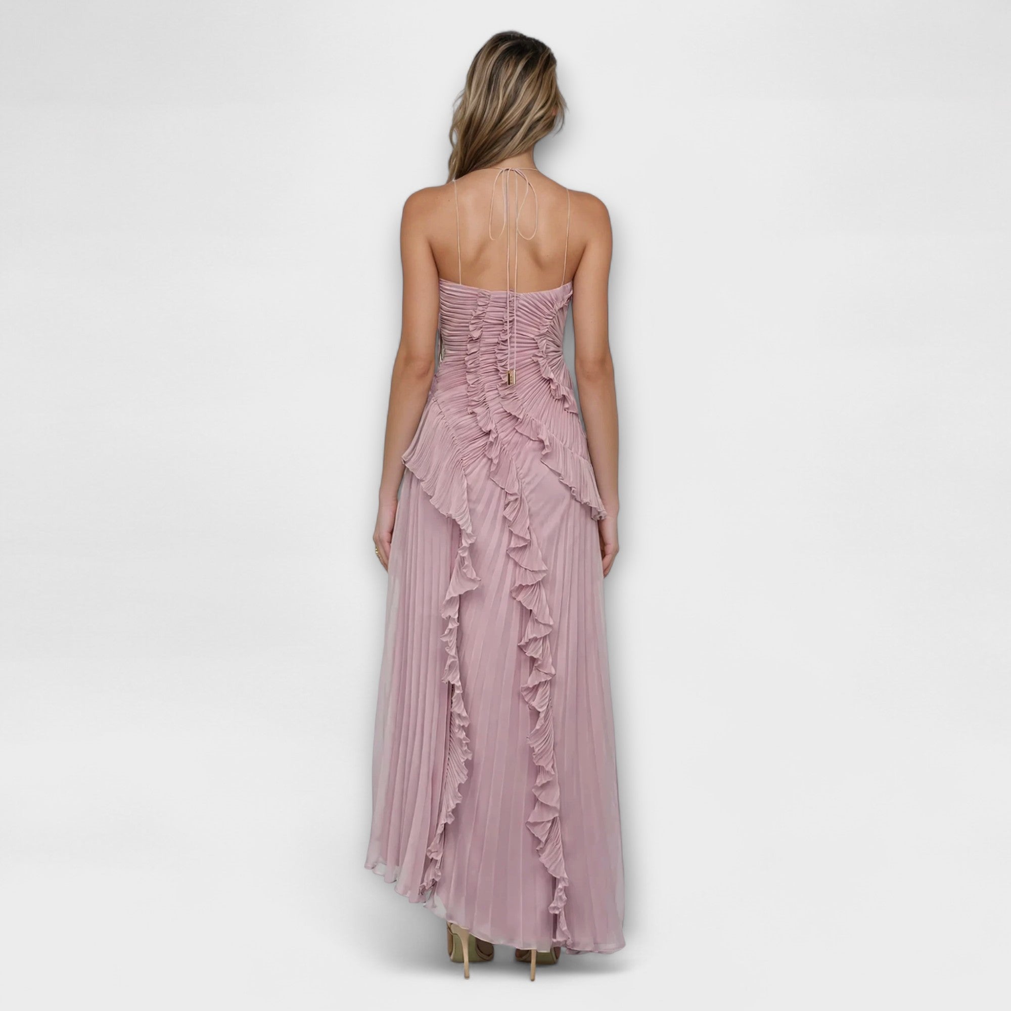 Elisia - Elegant Ärmless Lång Klänning