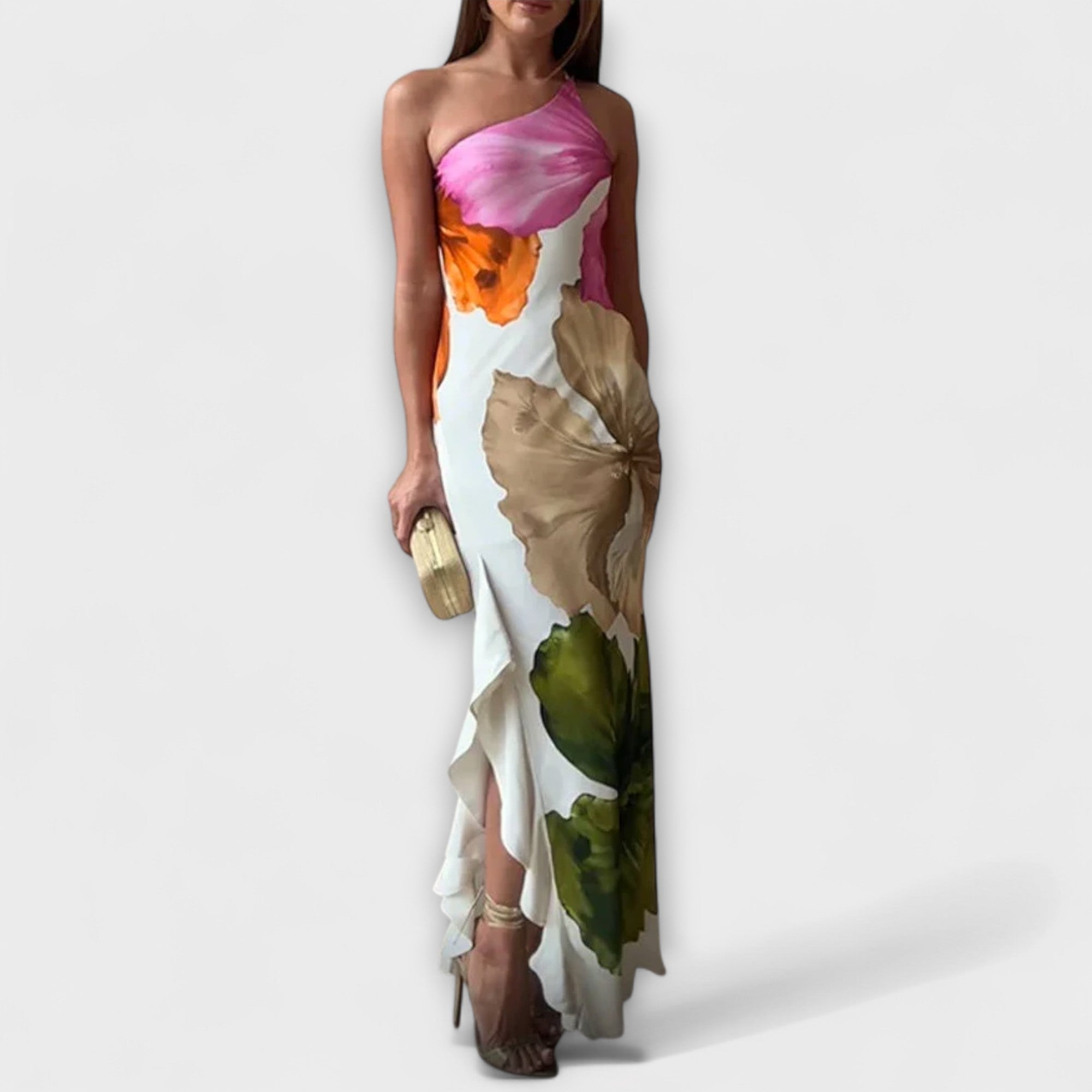 Sapphire - Elegant Patchwork Maxi Klänning