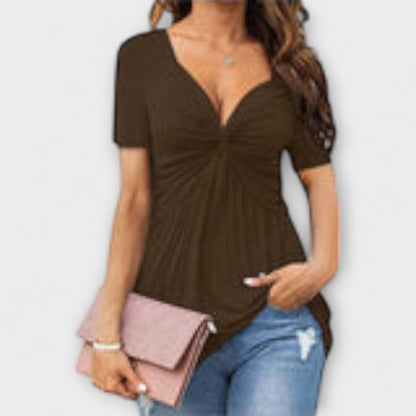 Lina – V-ringad T-shirt