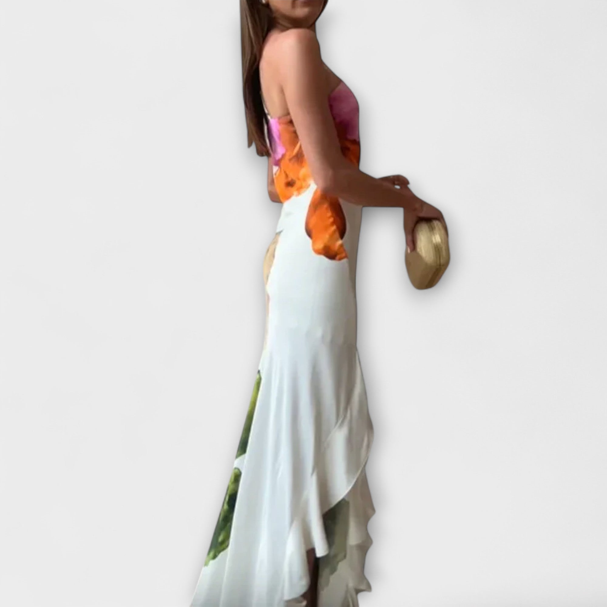 Sapphire - Elegant Patchwork Maxi Klänning
