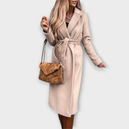 Eliza - Chic Lång Kappa med Knytbälte