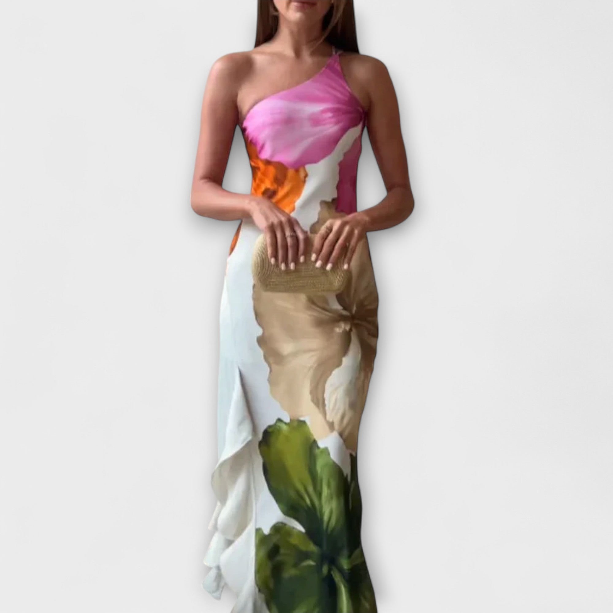 Sapphire - Elegant Patchwork Maxi Klänning