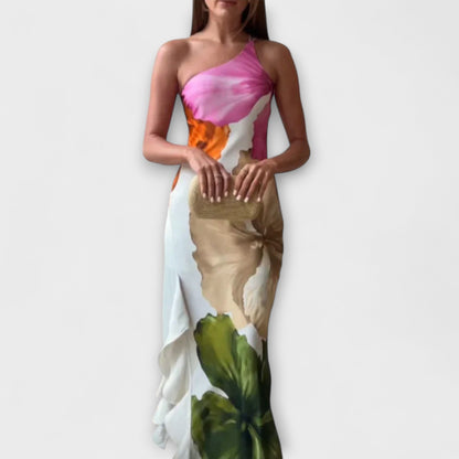 Sapphire - Elegant Patchwork Maxi Klänning