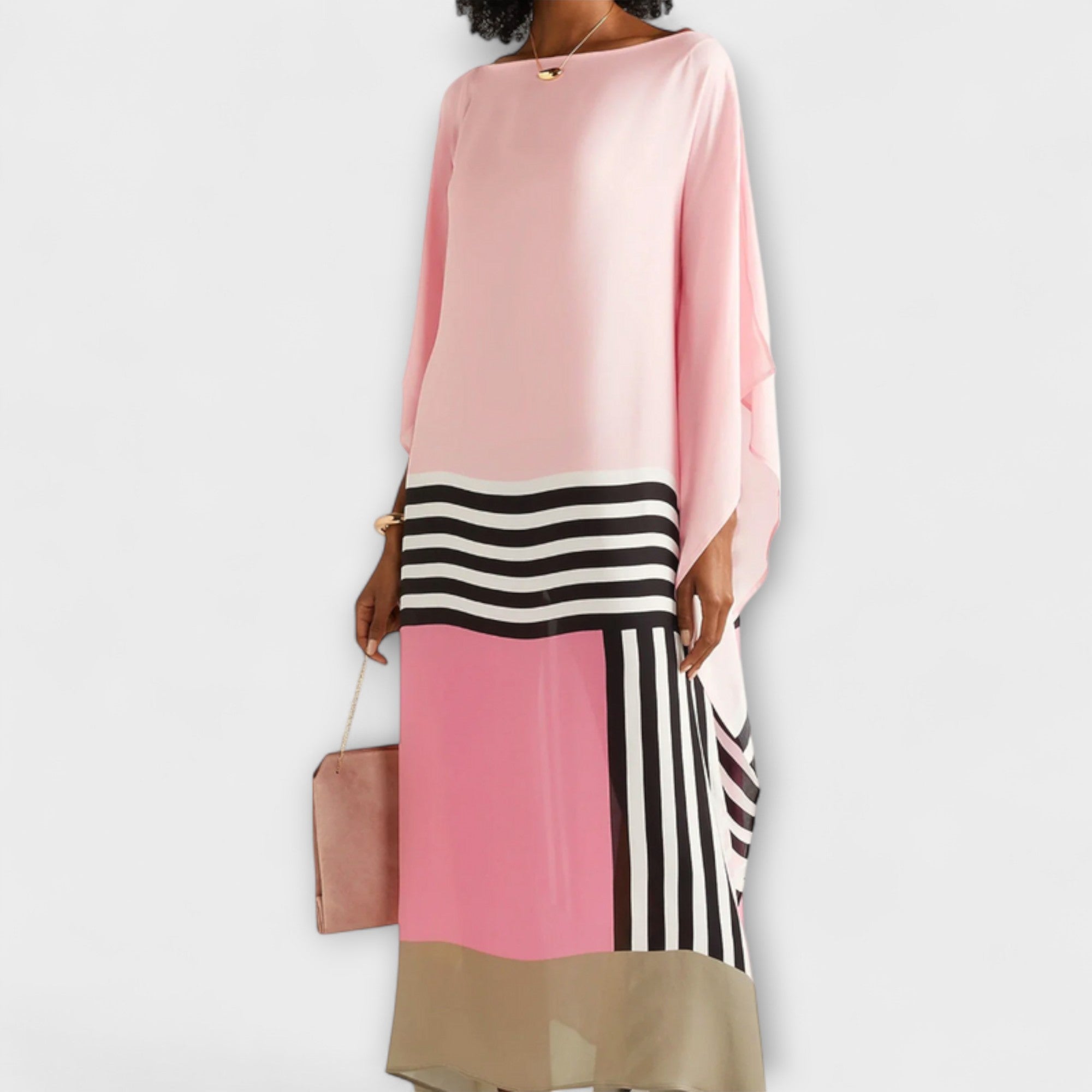 Elenora - Geometrisk kaftan med locker cut