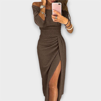 Lena - Elegant Off-Shoulder Klänning