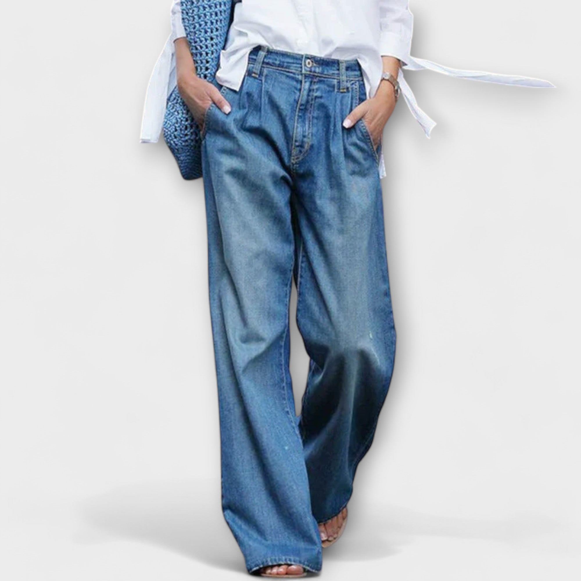 Ava - Högkvalitativa Jeans med Vida Ben