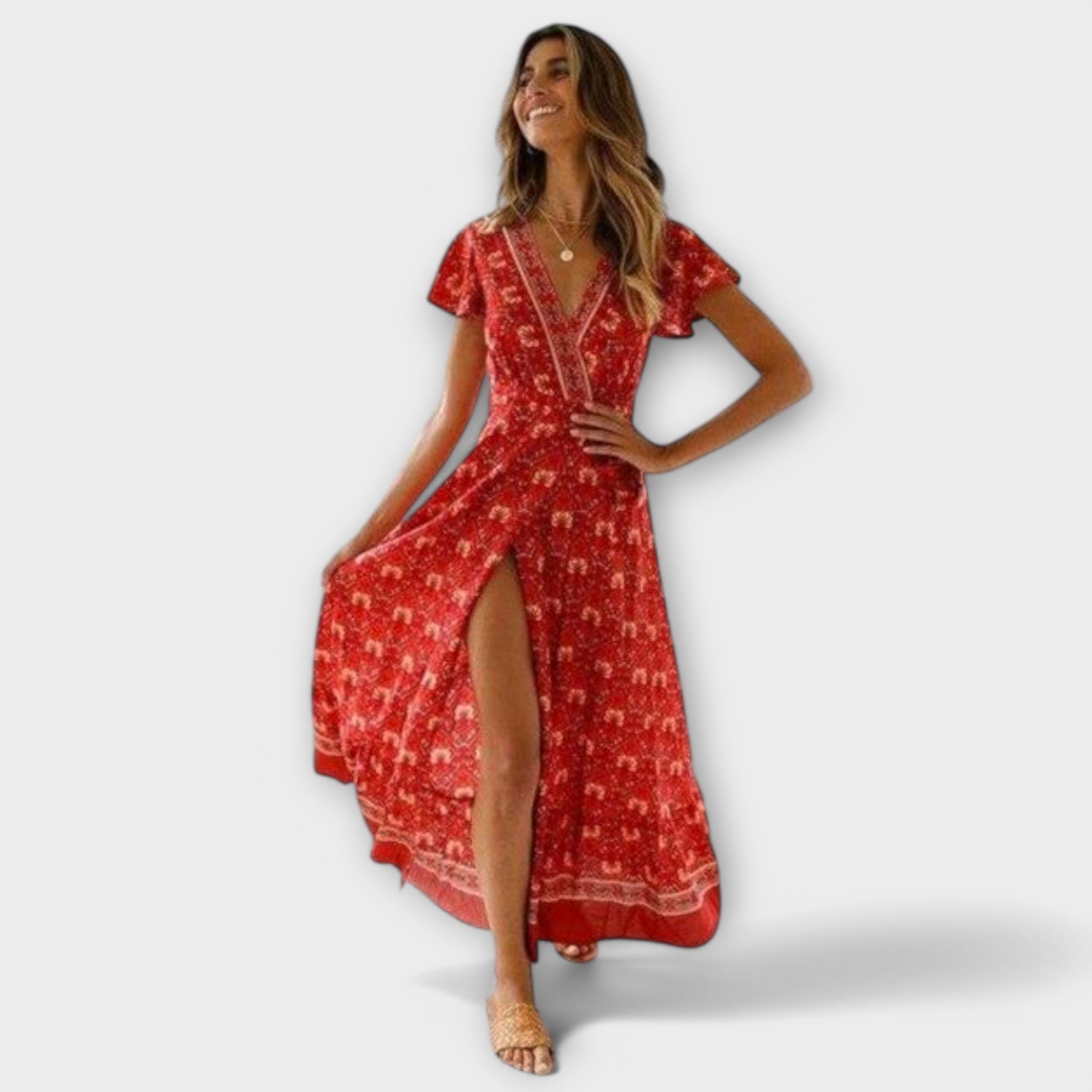 Briony - Boho Midi Klänning