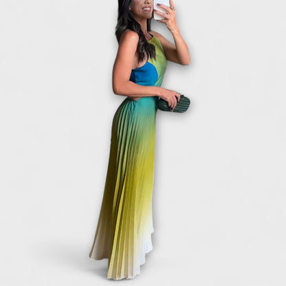 Haven - Stilig Rygglös Tie-Dye Maxi Klänning