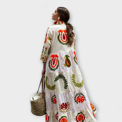 Diona - Graciös Blommig Klänning