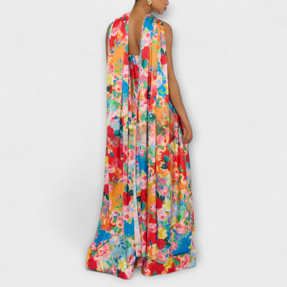 Harlow - Off-Shoulder Blommig Maxiklänning