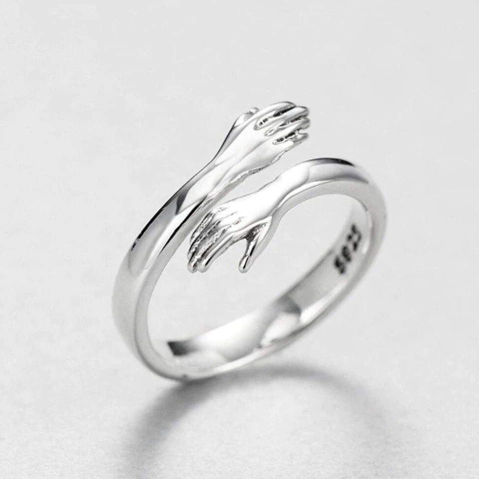 Silver Omfamning Ring