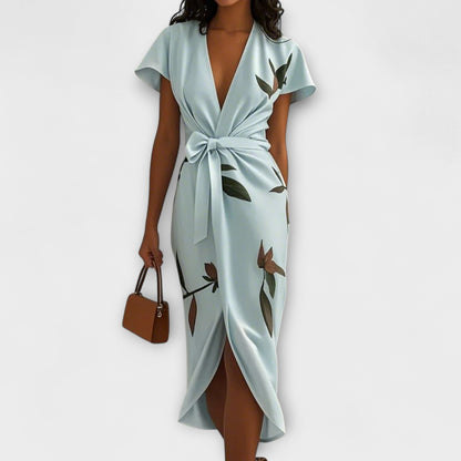 Satin Wrap Klänning