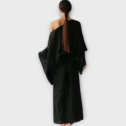Dana - Kimono Klänning Gjord av Linne och Bomull