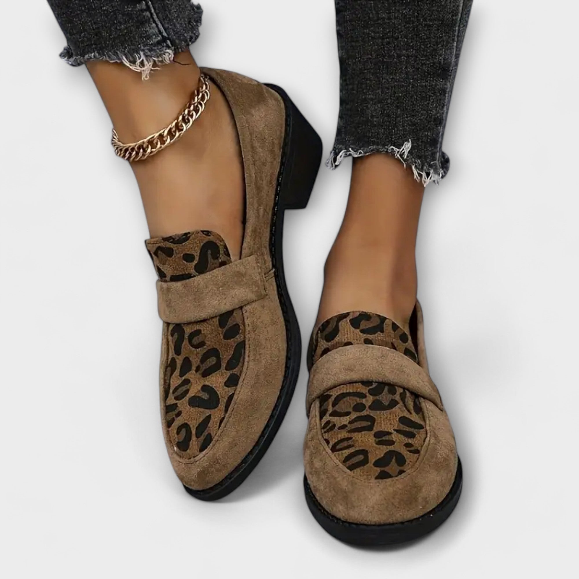 Karla - Eleganta Dam skor med Leopardmönster