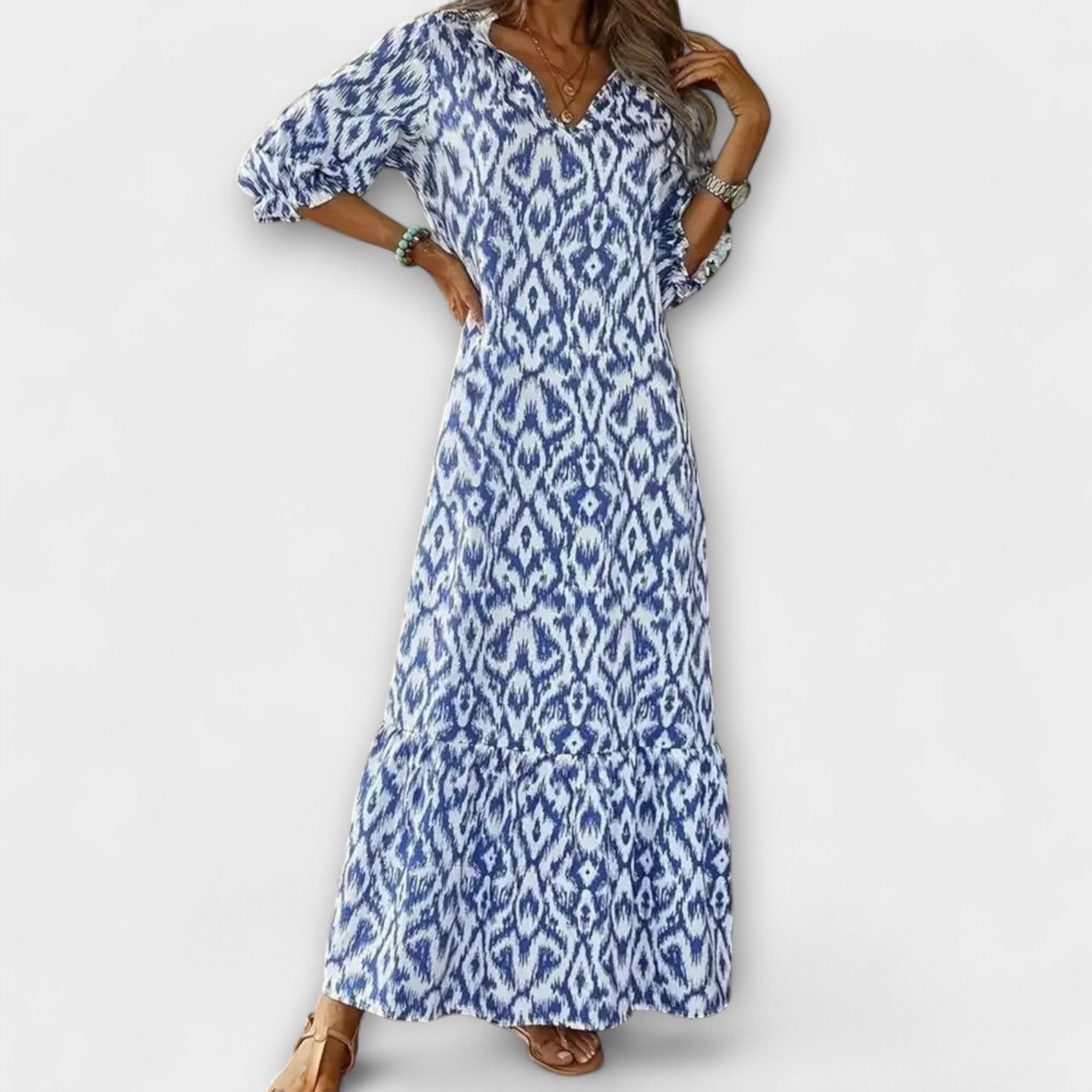 Elegant Kvinnors Maxi Klänning